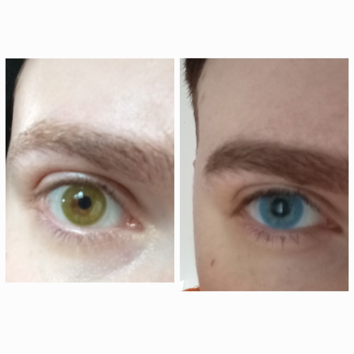 Just trying on coloured contacts! Which one do you think looks better on me, blue or green?