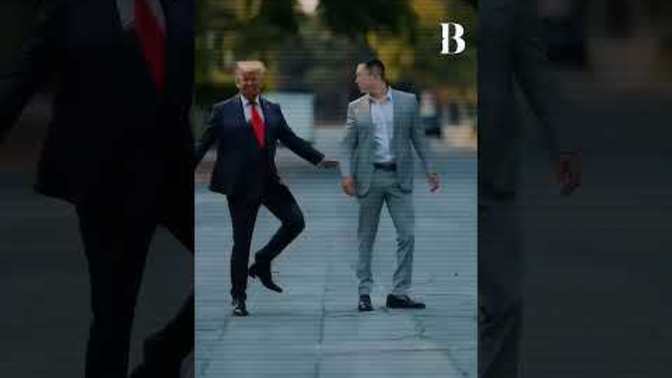 Have you seen this hysterical dance of Elon Musk and Trump dancing to the Bee Gees song "Stayin Alive"?