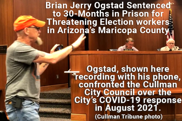 30 months in prison for threatening election workers