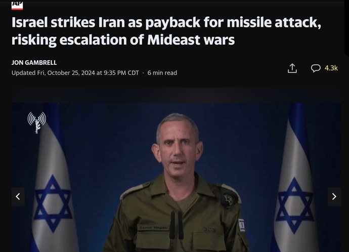 Great... Israel may have just started a world war. You in?