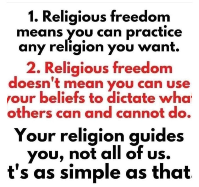 Why dont people grasp this simple point regarding religious freedom?