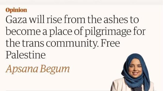 Will Gazza become an LGBTQ Mecca & a place of Pilgrimage for Trans once Israel stops the war & its rebuilt like liberals claim?