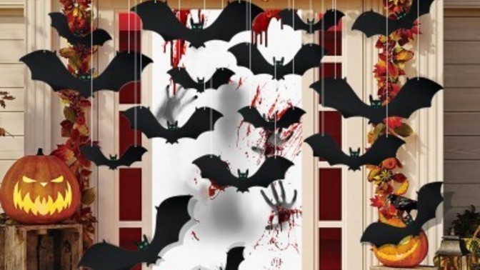 Why are bats and spiders associated with Halloween?