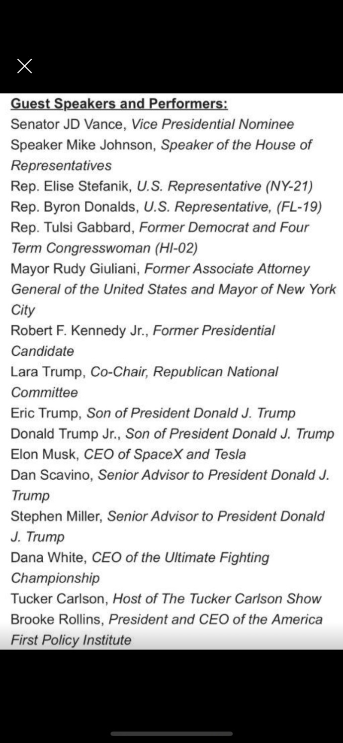 here is a list of all the Nazi/maga speakers
