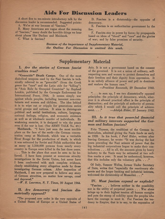 Want to know what Americans knew about fascism in 1945?