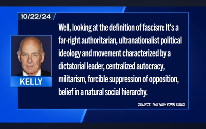 So all Trumpers are cool with Fascism?