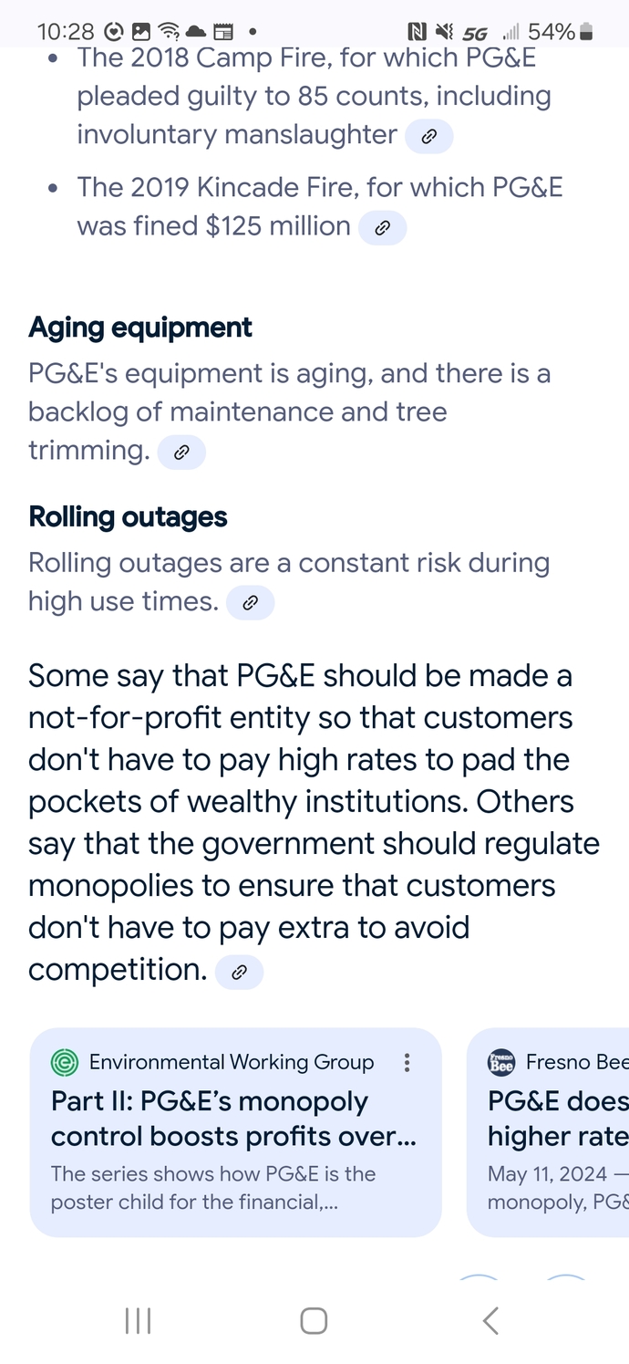 Should the next gubenatorial administration put an end to PG&Es illegal monopoly over Californias power supply?