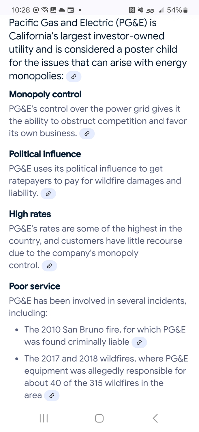 Should the next gubenatorial administration put an end to PG&Es illegal monopoly over Californias power supply?