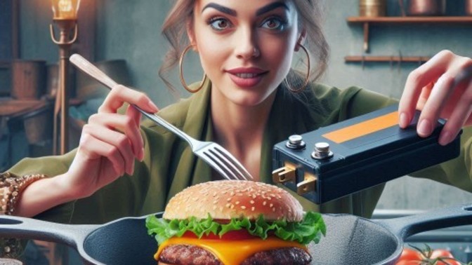 Can U use a car battery to cook a delicious McDonald's Cheeseburger in under 5 minutes?