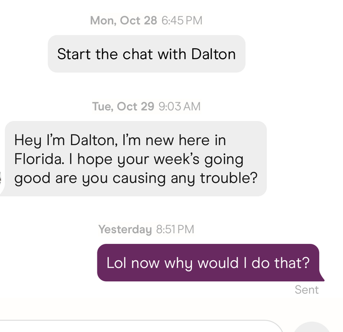 Is this guy’s intro message odd?