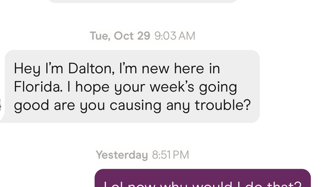 Is this guy’s intro message odd?