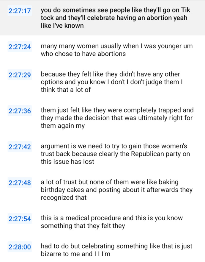 Transcript of Interview Time Stamp