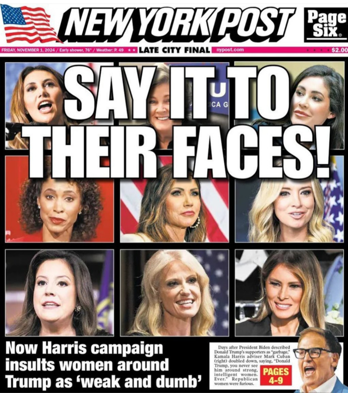 First they called Trump supporters Garbage. Now Kamala campaign calls women working with Trump weak and dumb. Is her campaign self-destructing?