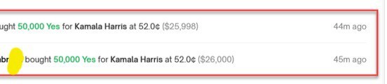 All of sudden smart money betting on kamala harris wining?