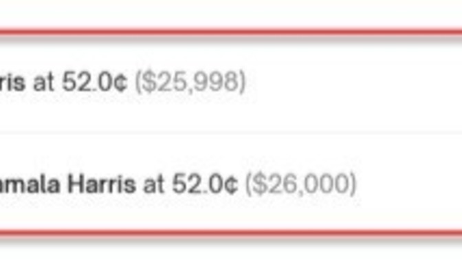All of sudden smart money betting on kamala harris wining?