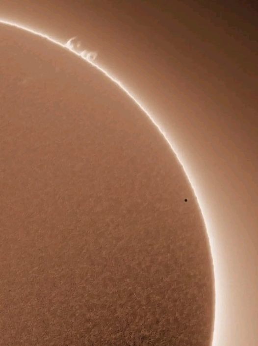 Mercury transiting the sun