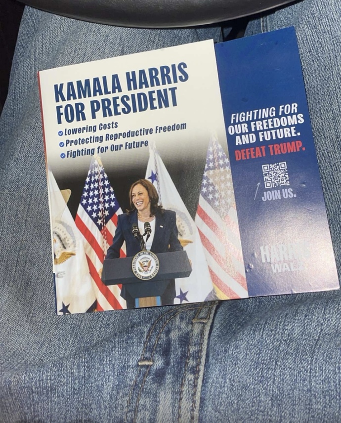 Just found a Harris flyer on the windshield of my car today after work. It was right in front of my Trump2016 hat on my dashboard. Are they desperate?