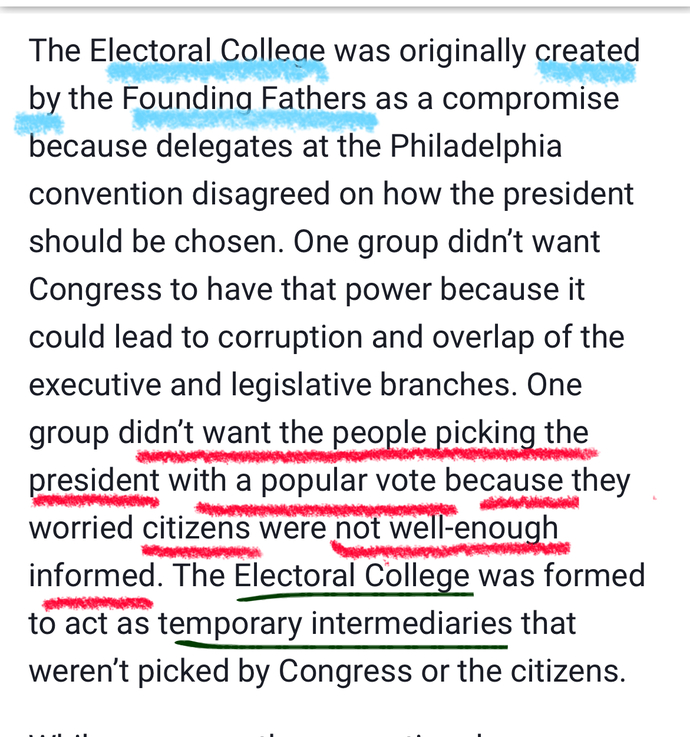 Electoral college is proof we are not a democracy?
