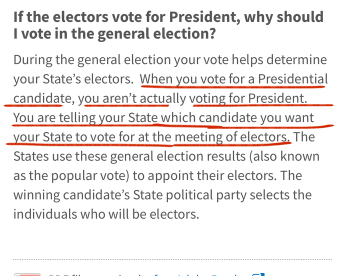 Electoral college is proof we are not a democracy?