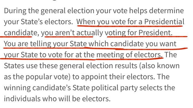 Electoral college is proof we are not a democracy?