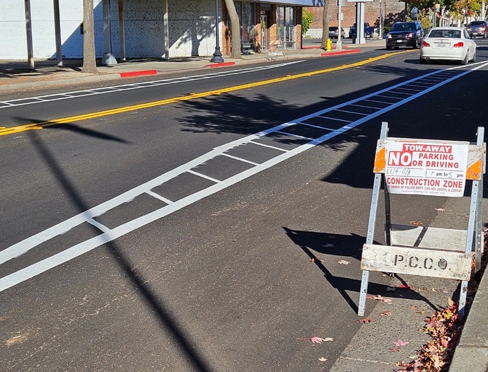 Does anyone know what these lines are that theyre painting all along our main street?