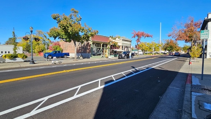 Does anyone know what these lines are that they're painting all along our main street?
