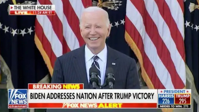 Why is this man smiling?