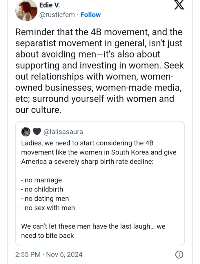 What Is Your Opinion On The 4B Movement?
