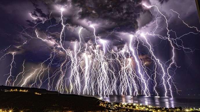 Have you ever seen a lightning bolt strike the ground very close to your position when the strike had occurred?