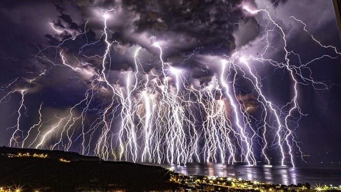 Have you ever seen a lightning bolt strike the ground very close to your position when the strike had occurred?