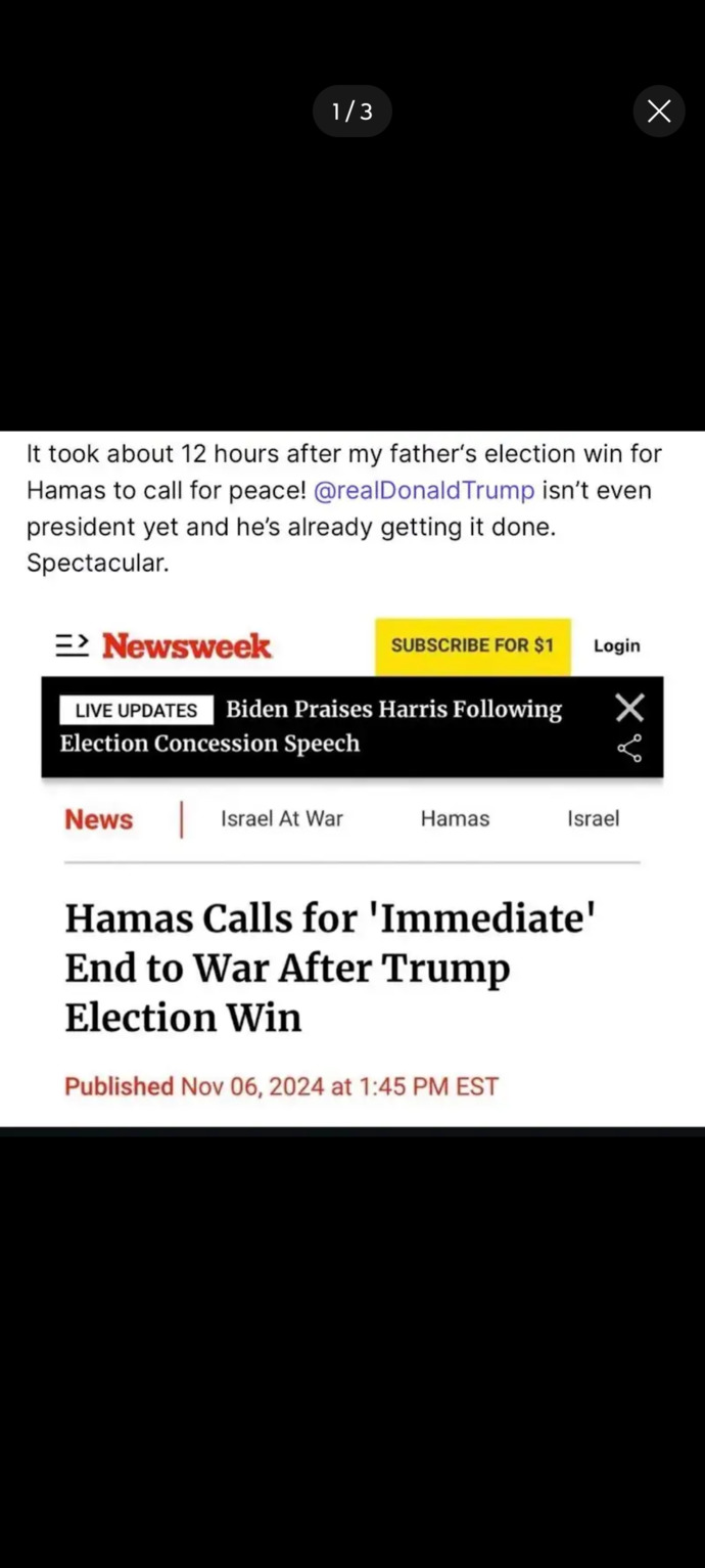 Is this an example of peace through strength?