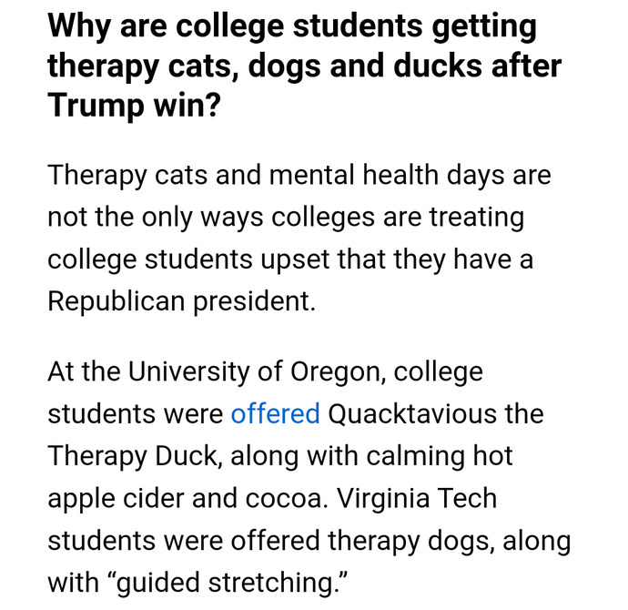 What do you think about Universities Cancelling Classes After Trump Winning 2024 Election?