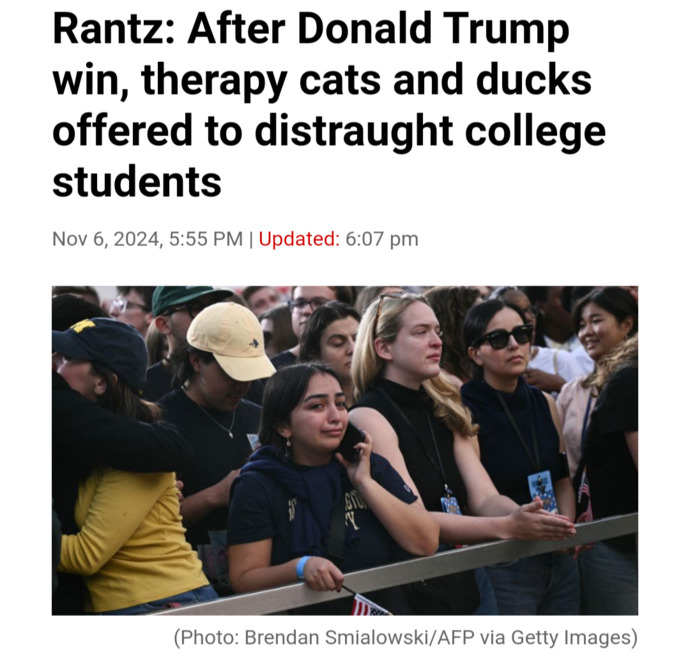What do you think about Universities Cancelling Classes After Trump Winning 2024 Election?