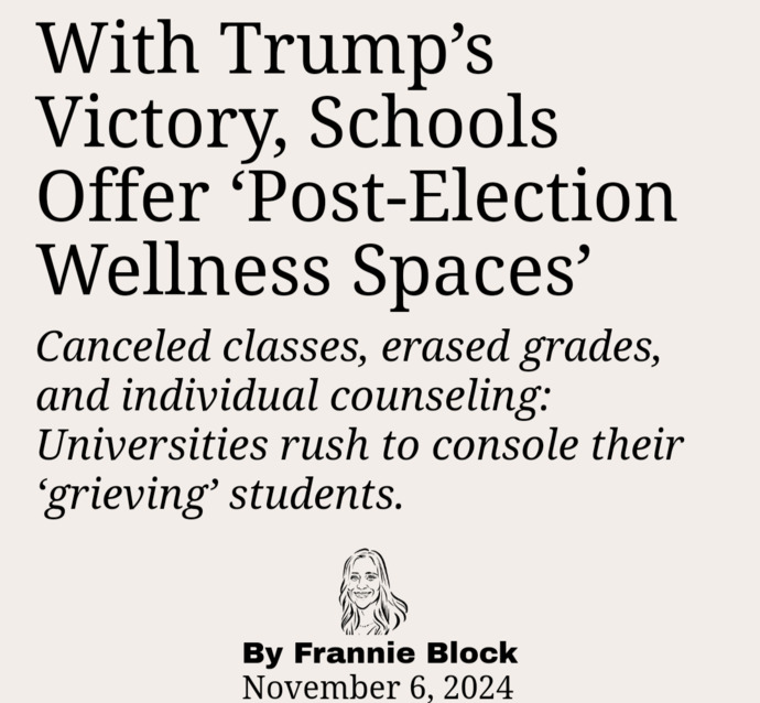What do you think about Universities Cancelling Classes After Trump Winning 2024 Election?
