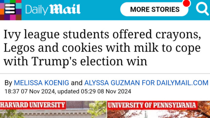 What do you think about Universities Cancelling Classes After Trump Winning 2024 Election?