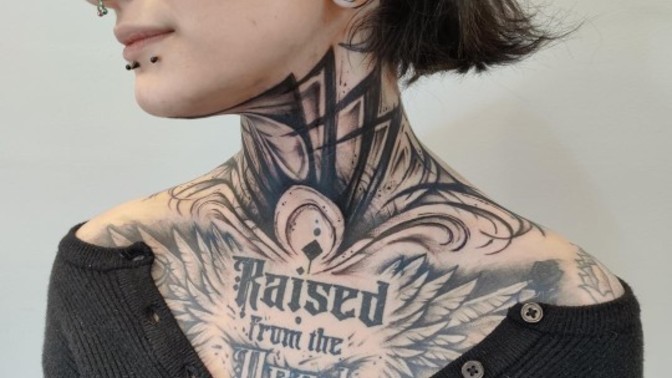 Why do people think neck and hand tattoos are common even though they aren't?