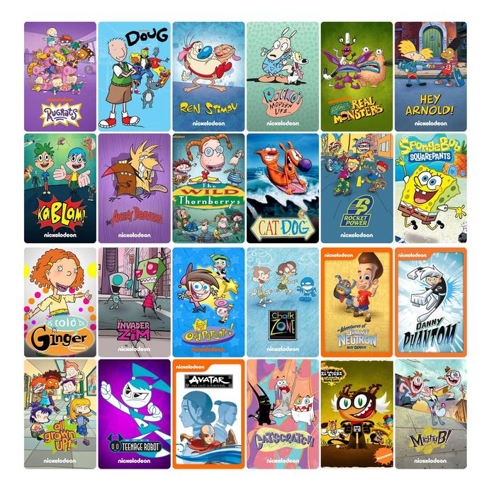 Pick your 3-7 favorite Nickelodeon cartoon shows?