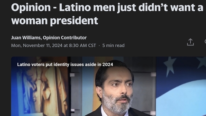 Why? Latino men are the reason for Trump?