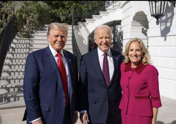 Crazy that Trump takes photo with Biden going in but not going out in 2020?