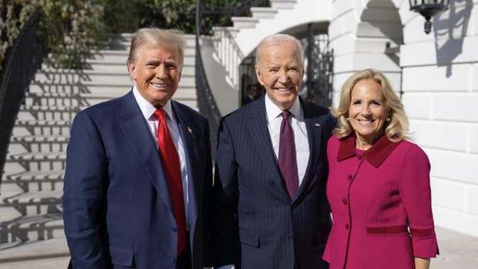 Crazy that Trump takes photo with Biden going in but not going out in 2020?