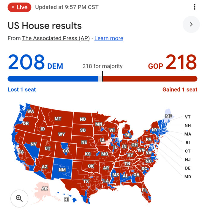 Republicans Have Won Control Of The House, How Does That Make You Feel And Why?