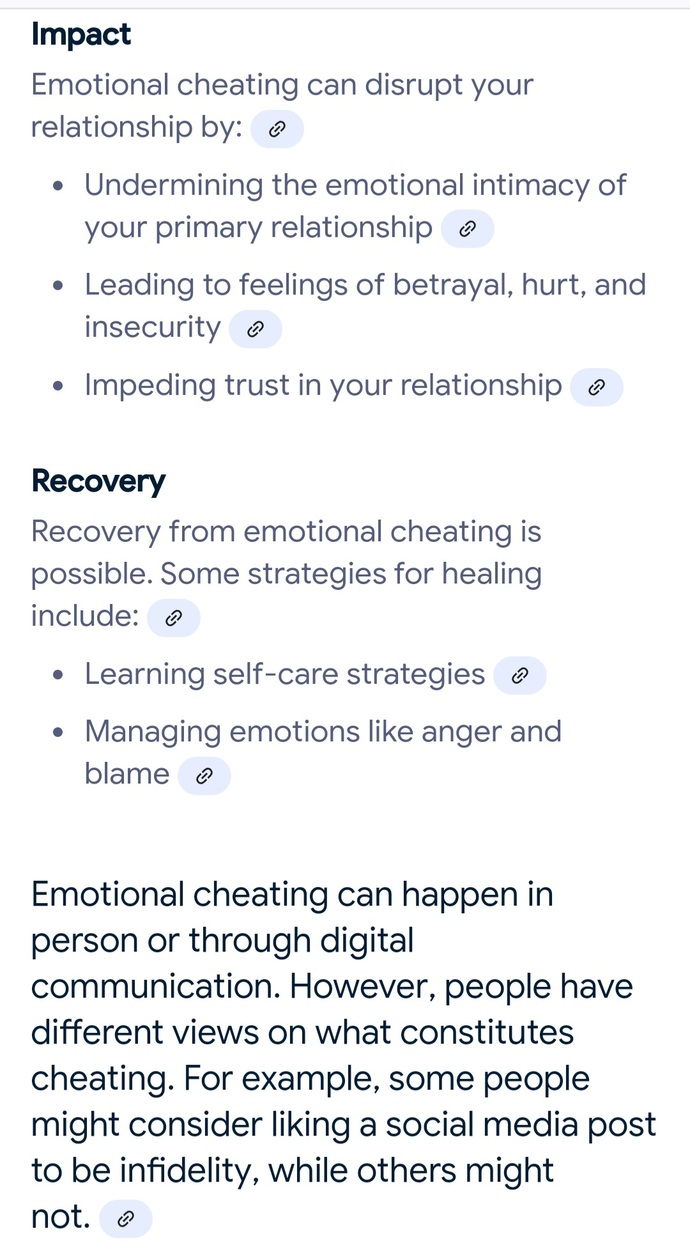 Are you familiar with the concept of emotional cheating? What are your thoughts on it? Have you ever experienced it/done it?