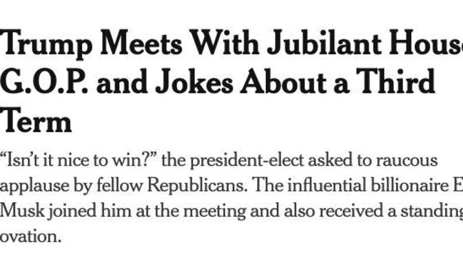 And it begins, did Trump just hint at third term?
