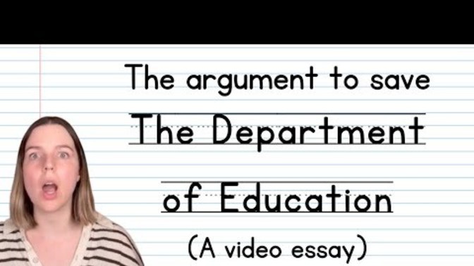 Why is there a Department of Education?