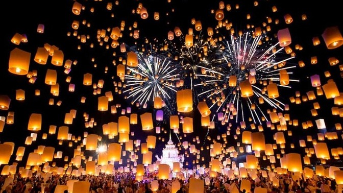 Did you see the Yi Peng Lantern Festival in Thailand yesterday?