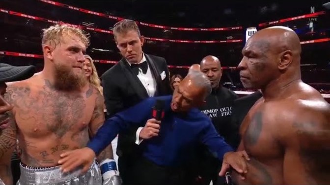 What are your thoughts on the boxing match between Mike Tyson and Jake Paul in Arlington, Texas? How did they do in their performance?