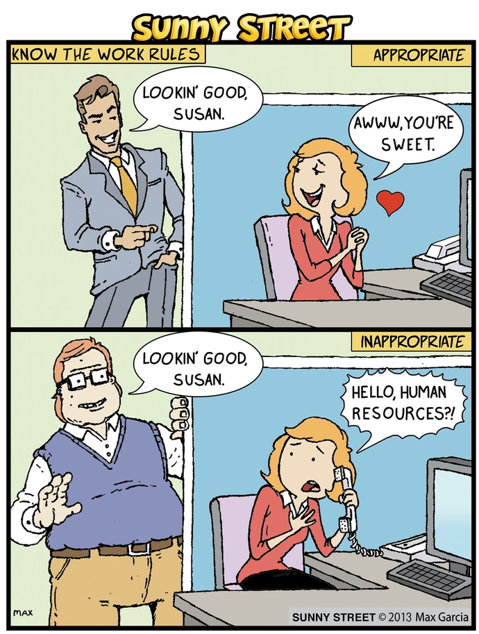 Are these work rules still accurate about what is appropriate and what is inappropriate?