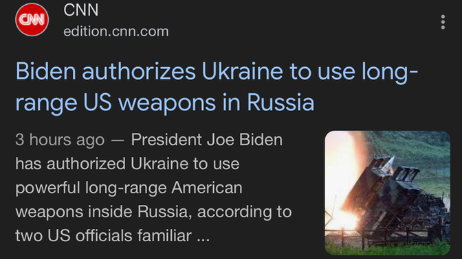 Want to know why democrats lost? Biden wants wwIII. ?