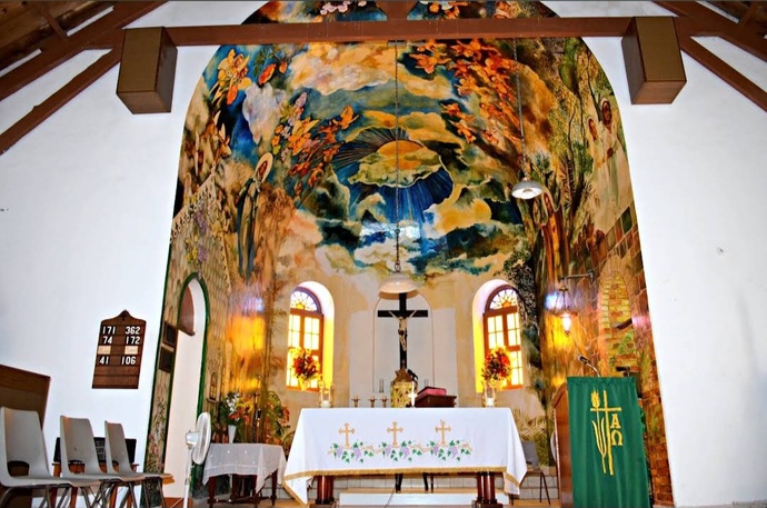 Famous fresco of Sacred Heart Church