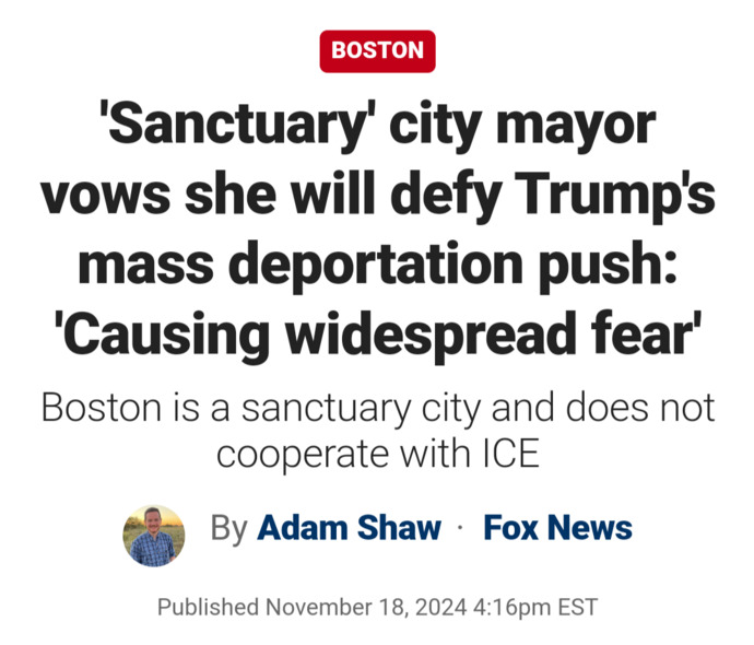 Democrat Mayors and Governors vow no criminal illegals will be deported. Trump administration responds wanna bet? Who do you think will win that bet?